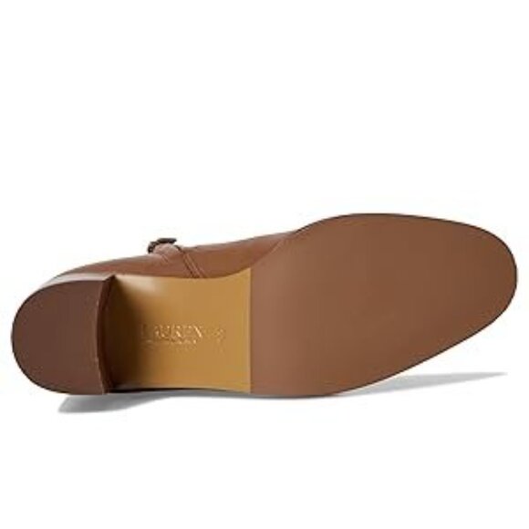 ralph lauren Cassie Burnished Brown Leather Bootie - Picture 8 of 12